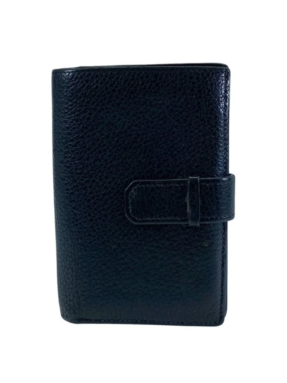 Hermes Jura Bifold Wallet Compact Leather Black Capacity Business